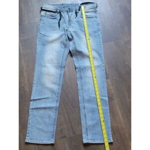 Empyre‎ Skeleton Skinny Jeans Mens Size 34 Light Wash Denim Drawstring Waist
